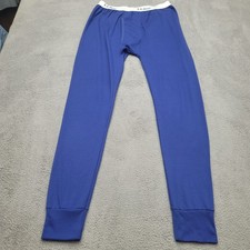 Vintage LL Bean Pajama Pants Size Large Tall Blue Base Layer Long Johns Thermal