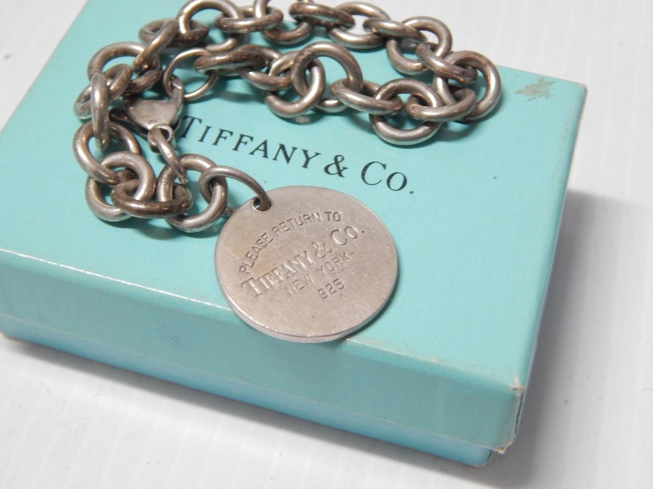 SOLID HEAVY TIFFANY STERLING SILVER RETURN TO rou… - image 1