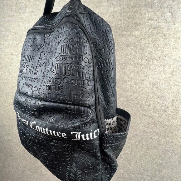 Mochila Juicy Couture negra con logotipo en relieve estilo Y2K bolso de moda Foto 3 de 4