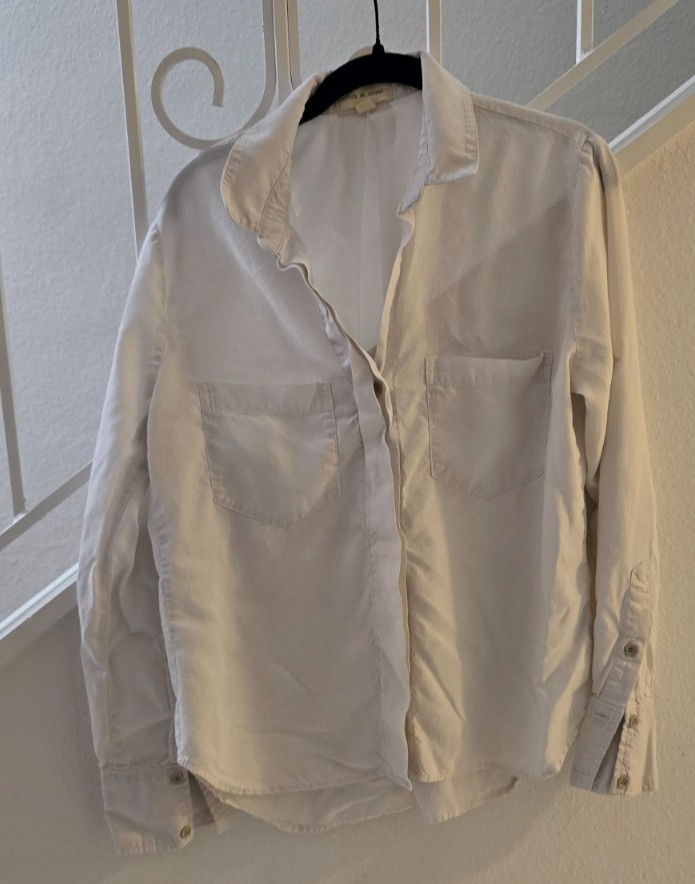 Cloth & Stone Split Back Button Down Linen Shirt … - image 2