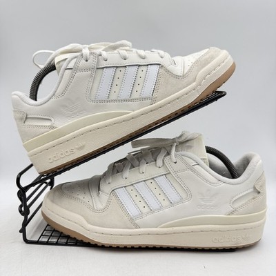 Adidas Forum Low Beige Weiß Turnschuhe Größe UK 8,5 Herren Leder Wildleder ID6858