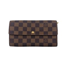 Portafoglio Louis Vuitton vintage Damier Ebene Long Sarah Continental