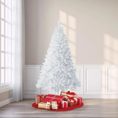 Holiday Time Jackson Spruce White Christmas Tree Unlit 6.5' New