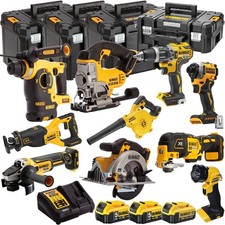 Dewalt 18V XR 10 Piece Combo Tool Kit with 3 x Battery Charger Case T4TKIT-1502