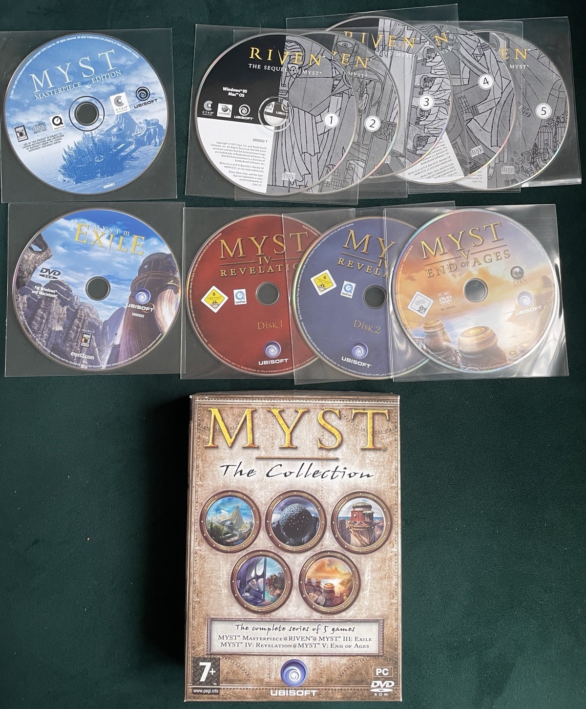 Myst Complete Series PC Riven Exile Revelation End Of Ages Games CD-ROM