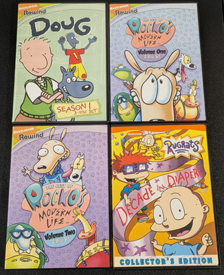Nickelodeon Rewind DVD Lot Doug Rocko's Modern Life Rugrats 8 Disc Set Tested