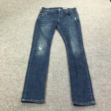 AllSaints Jeans Womens 30 Cigarette Distressed Denim Straight Leg Button Fly