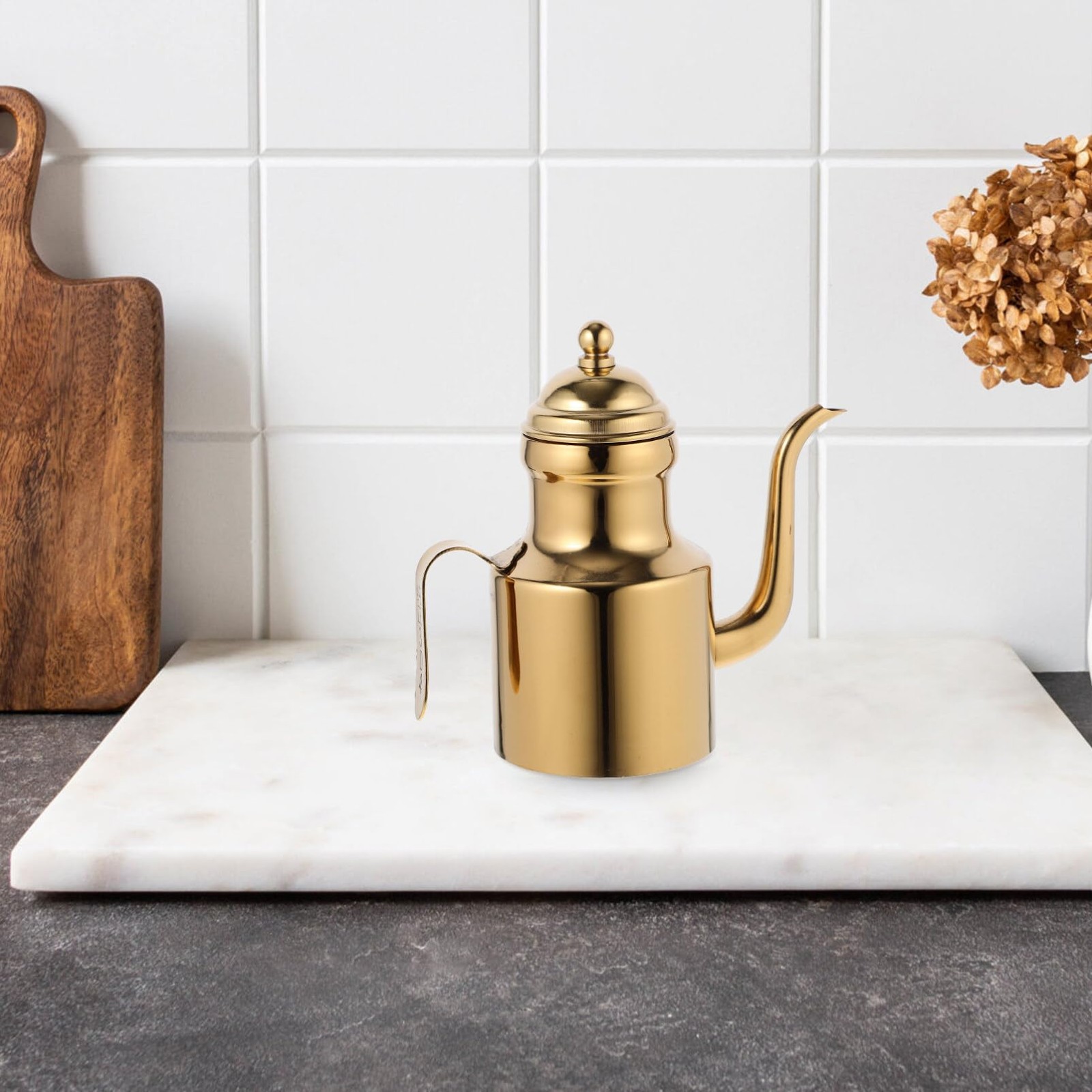 Golden Olive Oil Dispenser Bottle Stainless Steel Cooking Oil Dispenser for O...