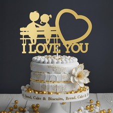 Love Cake Topper Happy Valentine Acrylic Cake Topper Valentines Day Celebrations