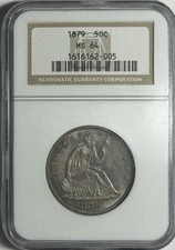 1879 50c NGC MS64 Seated Half Dollar Low Mintage Only 4,800