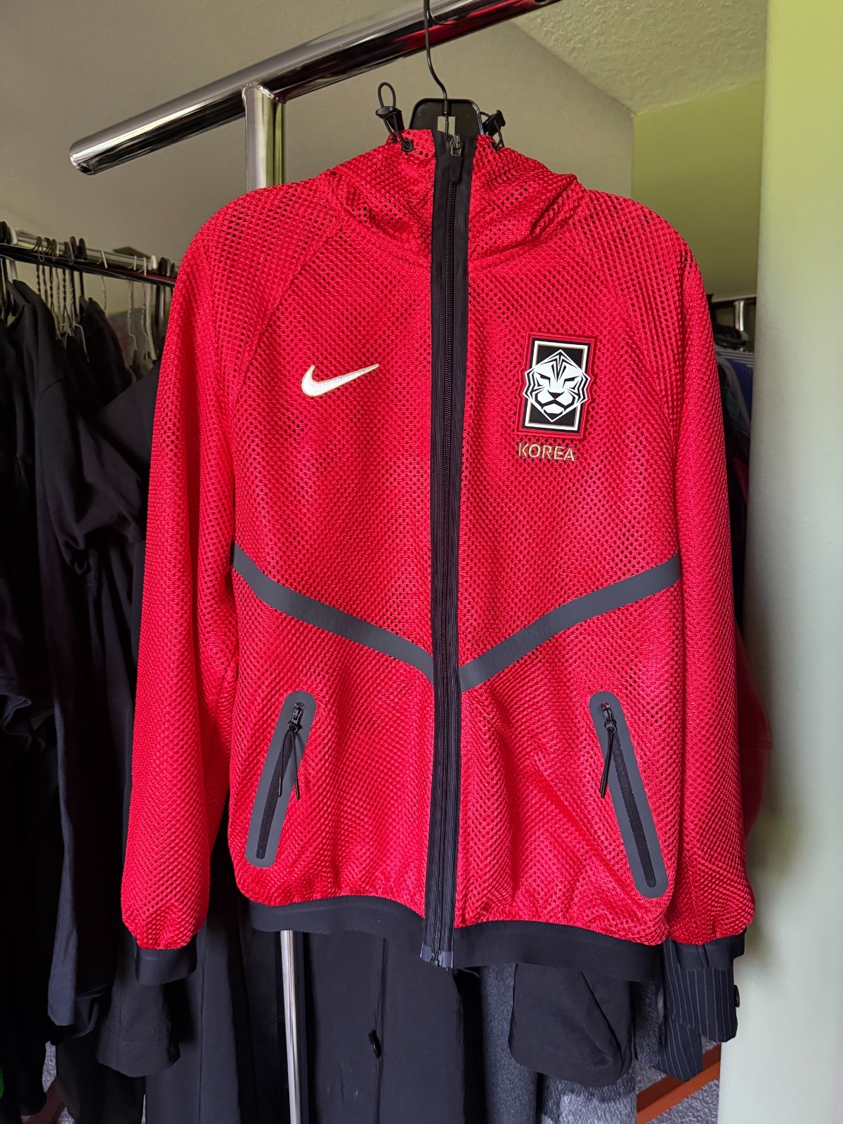 Korea Men's Nike Dri-FIT Soccer Anthem Mesh Jacket 2026 Size S IH1767-671