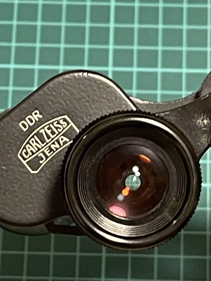 Carl Zeiss Jena Deltrin 8x30 Binoculars with Case & Leather Strap - Germany Used - Image 3 of 4