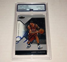 Larry Hughes 2004-05 Topps Finest #22 Signed Card Auto PSA RARE