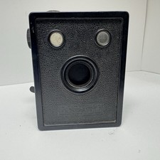 Vintage Ansco Box Film Camera Black Shutter Fires Collector Display