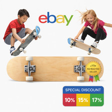 Skateboard Complete Board Double Kick Maple Deck Skate Wooden