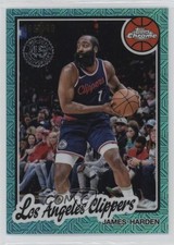 2025-26 Topps 1980-81 Chrome Silver Pack Aqua Refractor 69/199 James Harden 4l3