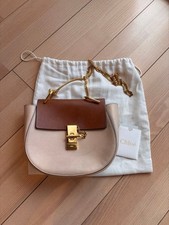 Borsa a tracolla Chloe borsa Drew in pelle bianca autentica