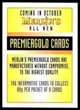 Premier Gold 1996-97 Merlin's Premier League #NNO Soccer READ FREE SHIPPING