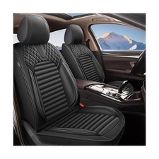 Black Front Seat Covers Set Fit for Kia Forte 2010-2026 Breathable and Waterp...