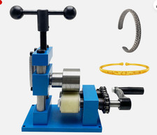 Hand Crank Jewelry Ring Bender Gold Silver Bracelet Press Bending Machine Adjust
