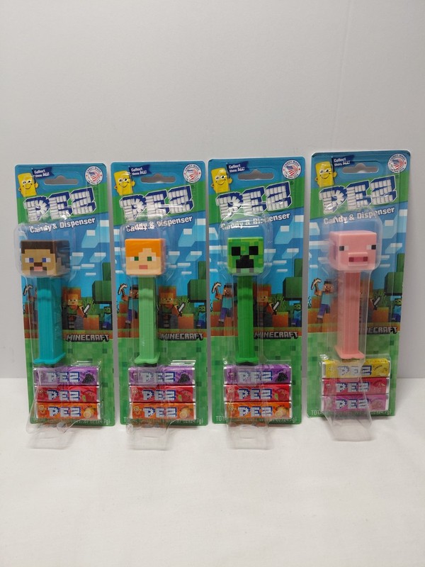 Pez Minecraft Set of 4 New Candy Dispenser