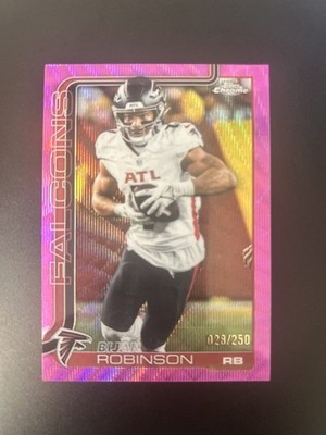 🏈2025 Topps Chrome - Bijan Robinson #16 Pink Wave Refractor /250🏈
