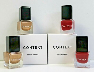 Lot 2 CONTEXT Nail Polish Lacquer Set DON'T CRY (Red) & ROCKET QUEEN (Gold)