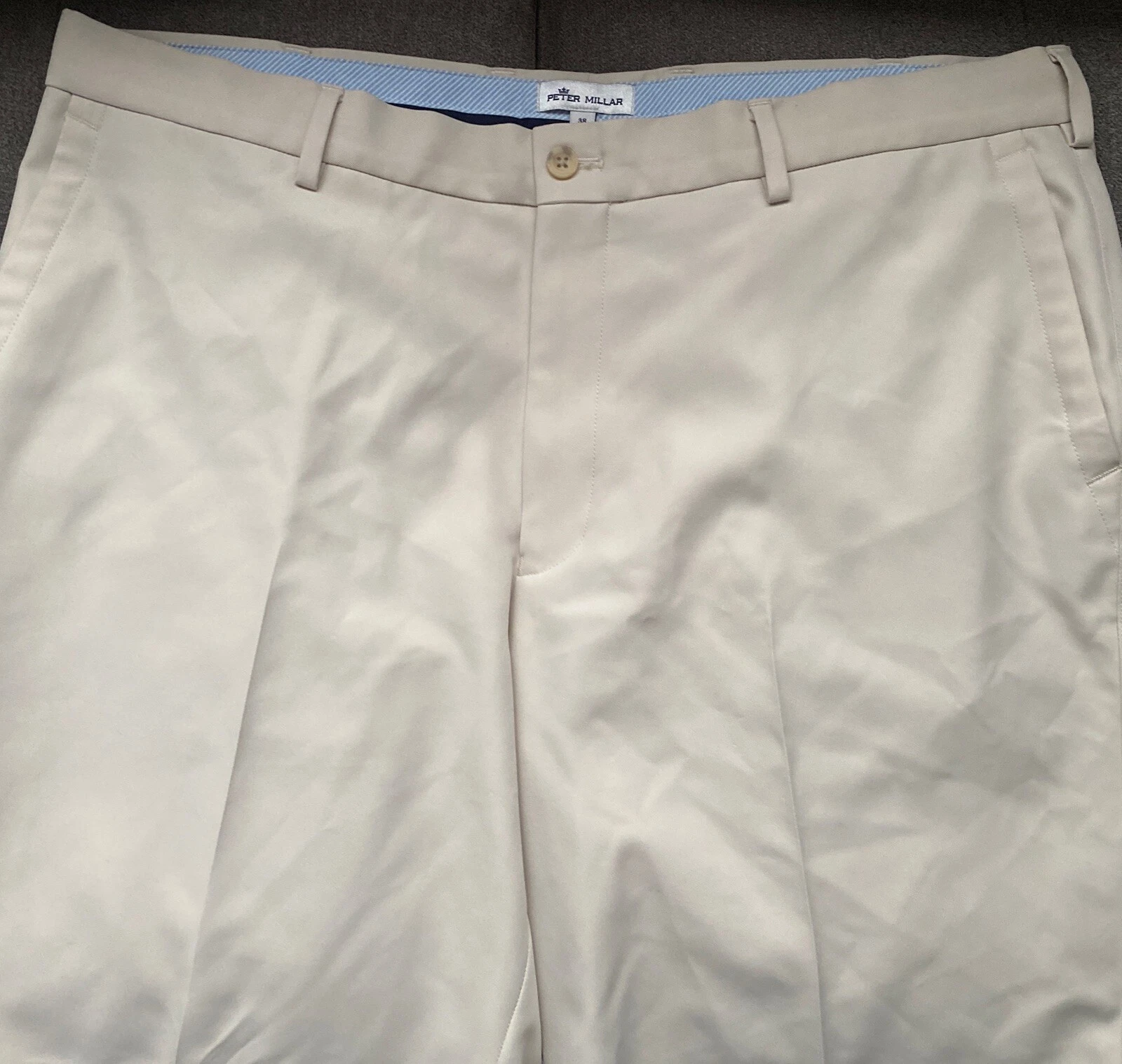 Peter Millar Mens Golf Shorts Bone Size 38