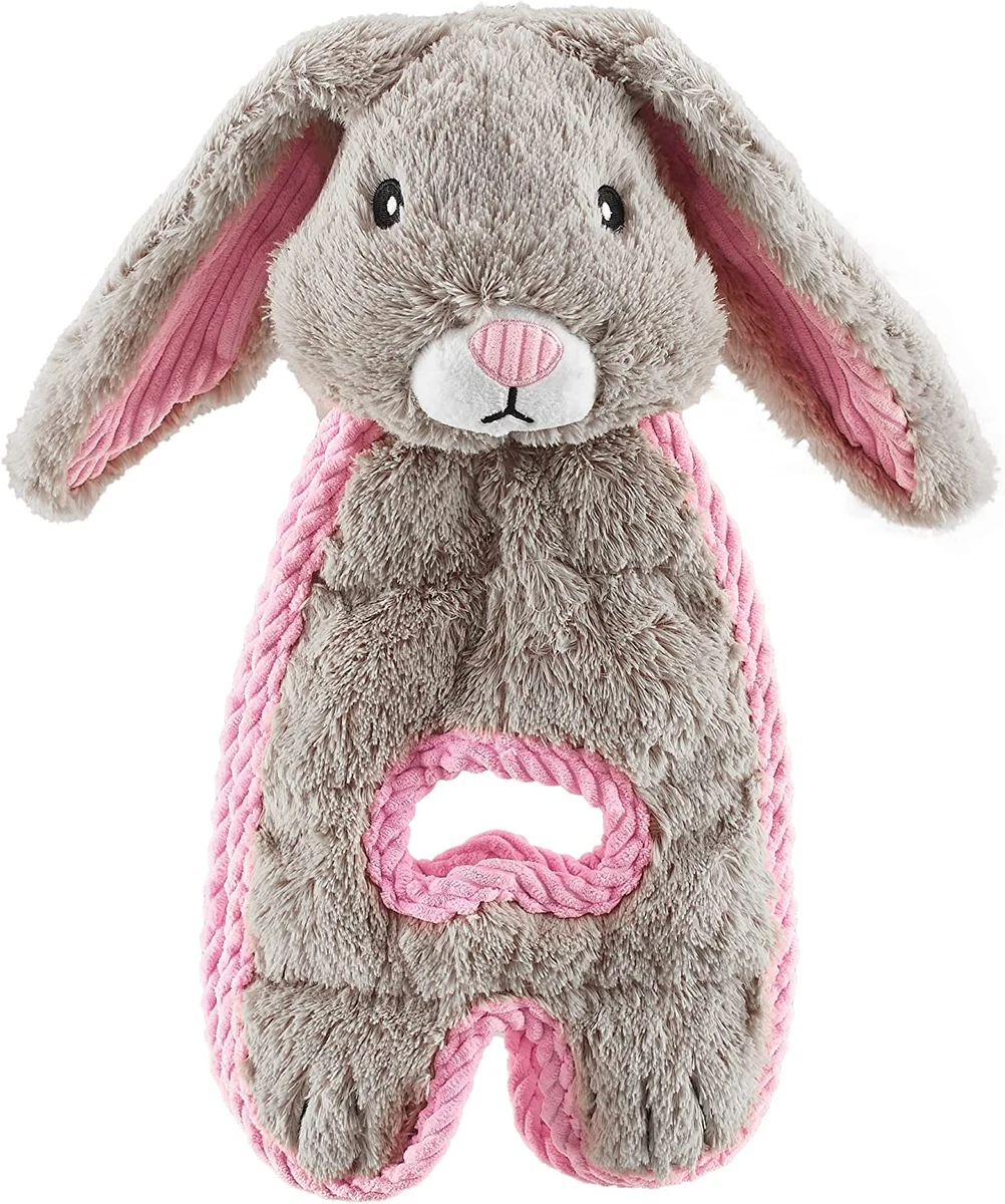 Outward Hound Cuddle Tugs Bunny Plush Squeaky Dog Toy eBay