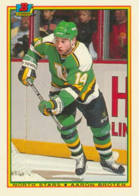 1990-91 Bowman Tiffany #185 AARON BROTEN - Minnesota North Stars