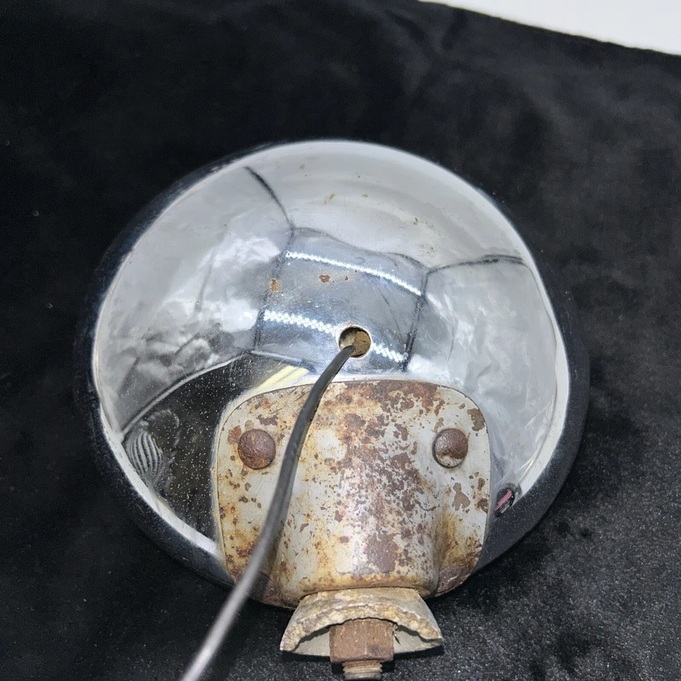 Vintage GENERAL ELECTRIC KD 890 Guide Chrome FOG LIGHT Lamp w/Bracket ~GOOD COND - Image 4 of 4