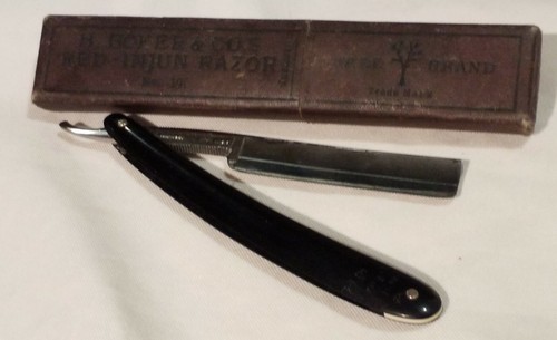 Albero antico marchio H Boker & Co rosso-... n. 101 marchi MT rasoio dritto con marcatura! - Foto 2 di 23