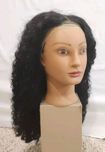 Wiggins Hair Womens Ready To Go 24" Black Curly Hair 5*5 Closure Wig
