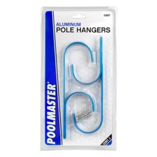 Poolmaster Pool Pole Hangers 2-Pack Aluminum Wall Mount Brackets for Accessories