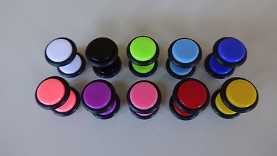 2 Fake Plug NEON 10 Farben Tunnel Acryl Cheater + o-ring Gummi Rubber Ø 10,5 mm 