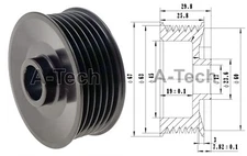 6 Groove Steel HITACHI Alternator Pulley 63OD for Infiniti I30 3.0L 1996 1997 01