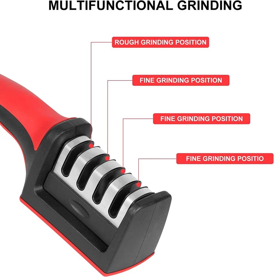 4 Stufen Küchen Messerschärfer Profi Keramik Diamant Stahl Schärfen - Bild 4 von 4