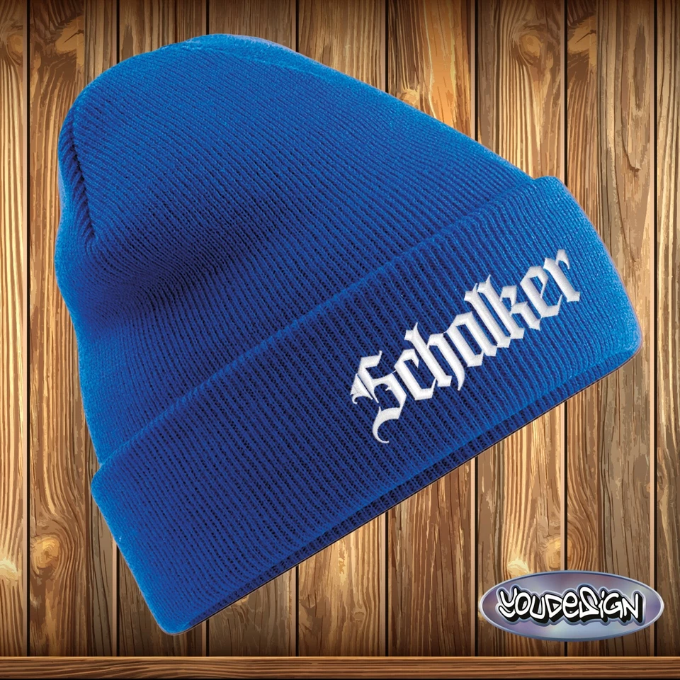 Schalker Original Beechfield Beanie Strick Mütze Stick Gelsenkirchen Schalke