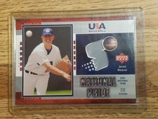 2003 03 Upper Deck USA Baseball National Pride Jersey Jared Weaver #USA6