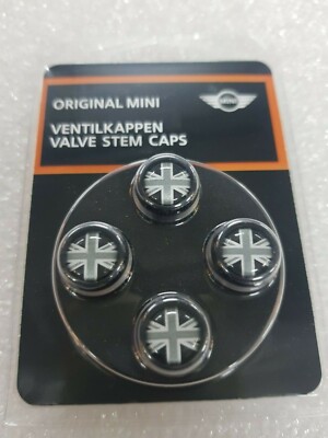 Original MINI Satz Ventilkappen Black Jack