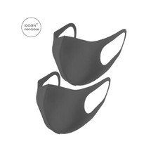 2pc Nanosase iGozen - Fashion Space Cotton face masks Gray 