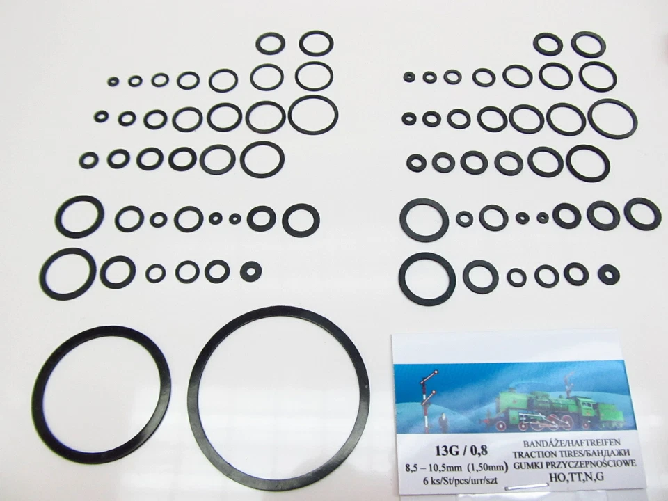 Haftreifen KaModel für HO BRAWA Lokomotiven, 6 Stück