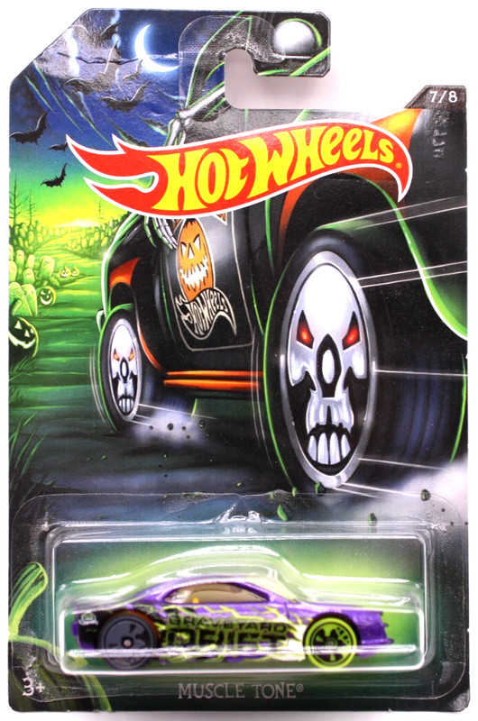 Hot Wheels 2017 Fright Cars #7 Muscletone met. purple black/greenSkull's