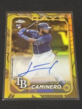 2024 Topps Gilded Collection Junior Caminero Auto /75 Gold Tampa Bay Rays