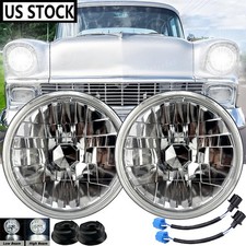 For 1955-1957 Chevy Bel Air 7 Round Headlight Sealed Beam Glass Housing H6024
