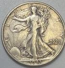 1943 50 Cents Walking Liberty Half Dollar. 90% Silver. KM#142. (#19)