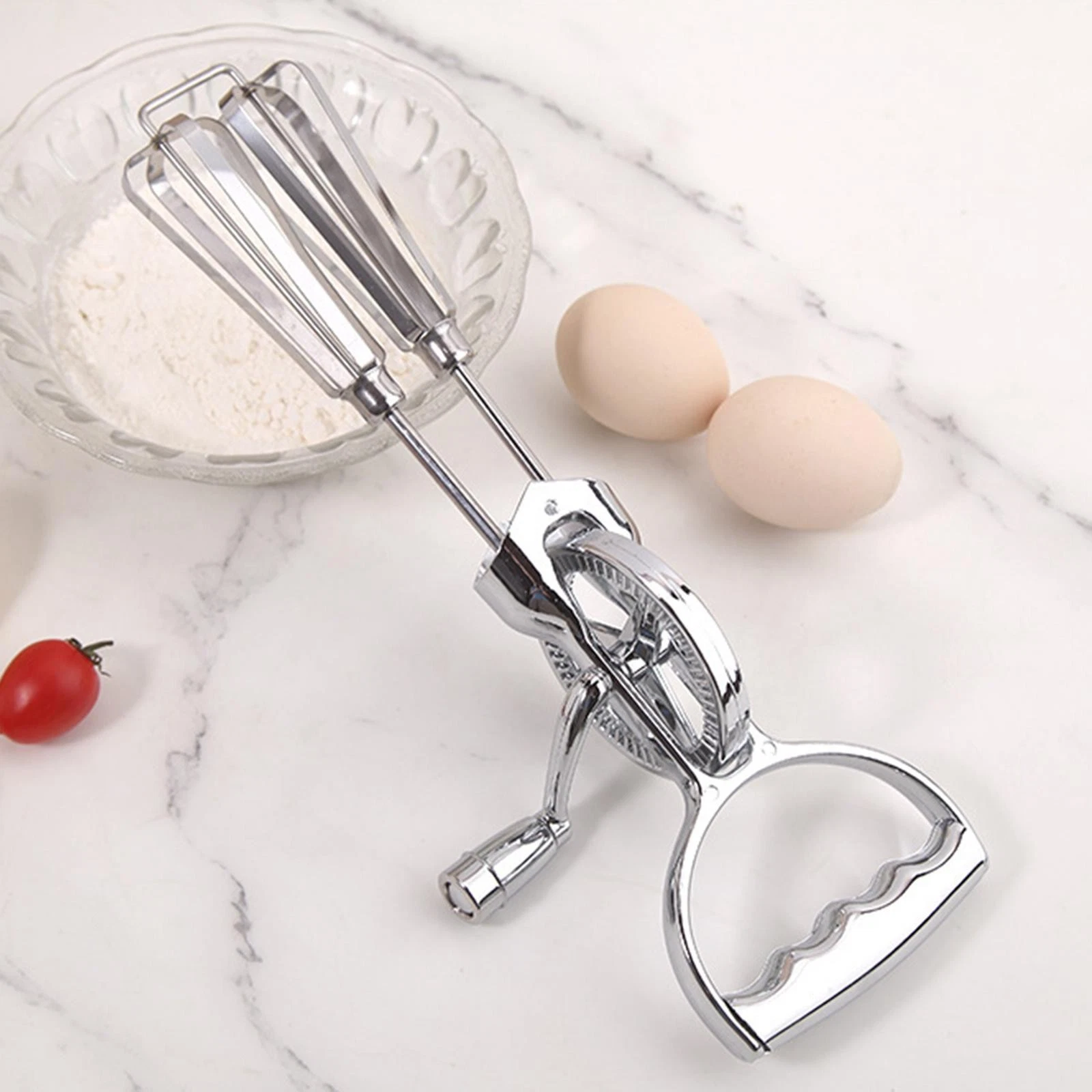 Hand Crank Egg Beater Easy to Use Durability Practical Premium Kitchen Whisk
Opens in a new window o