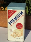 Nabisco Premium 1969 Vintage Saltine Cracker Storage Tin Collectable Display