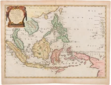 1654 Sanson Map of Insular Southeast Asia - 'Les Isles Philippines Molucques...'