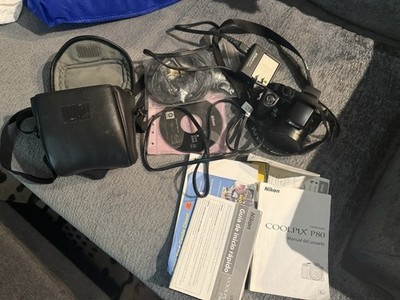 Nikon COOLPIX P80 10.1MP Digital Camera - Black - Case, Charger, Battery, Manual